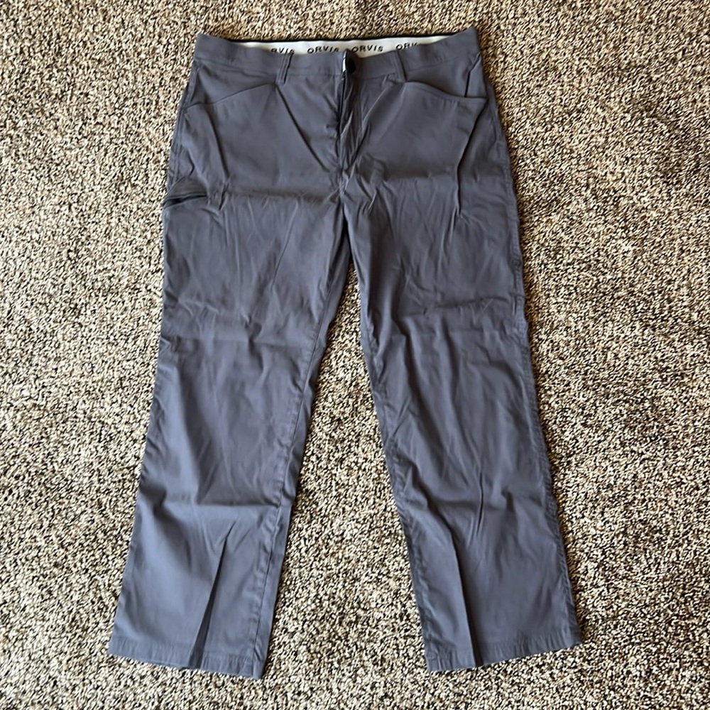 Orvis men’s gray tech pant.
